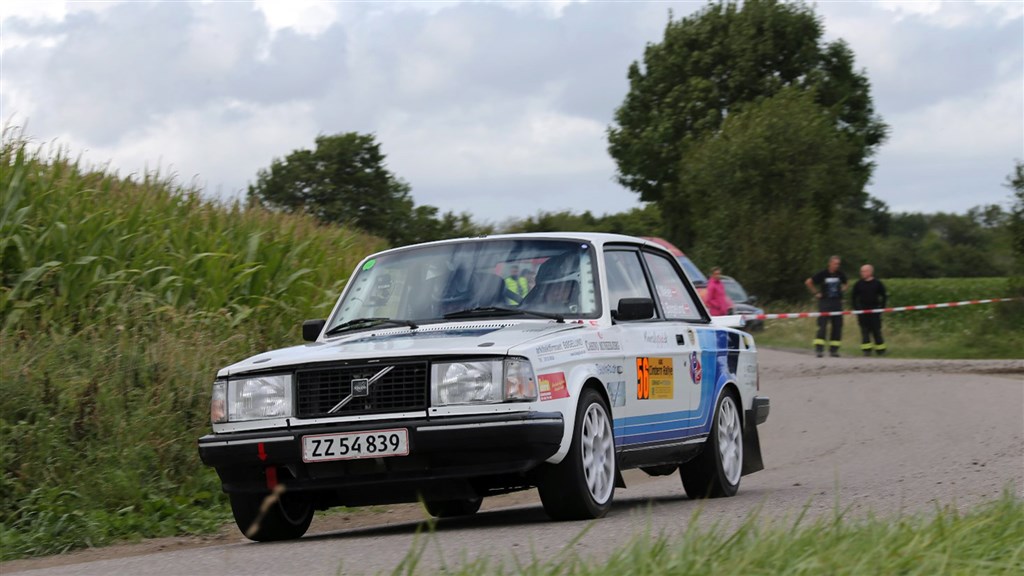 Kurt Mejer med co-driver Vagn Åge Hansen i Cimbern Rallye 2020
(Foto: HBHahn)